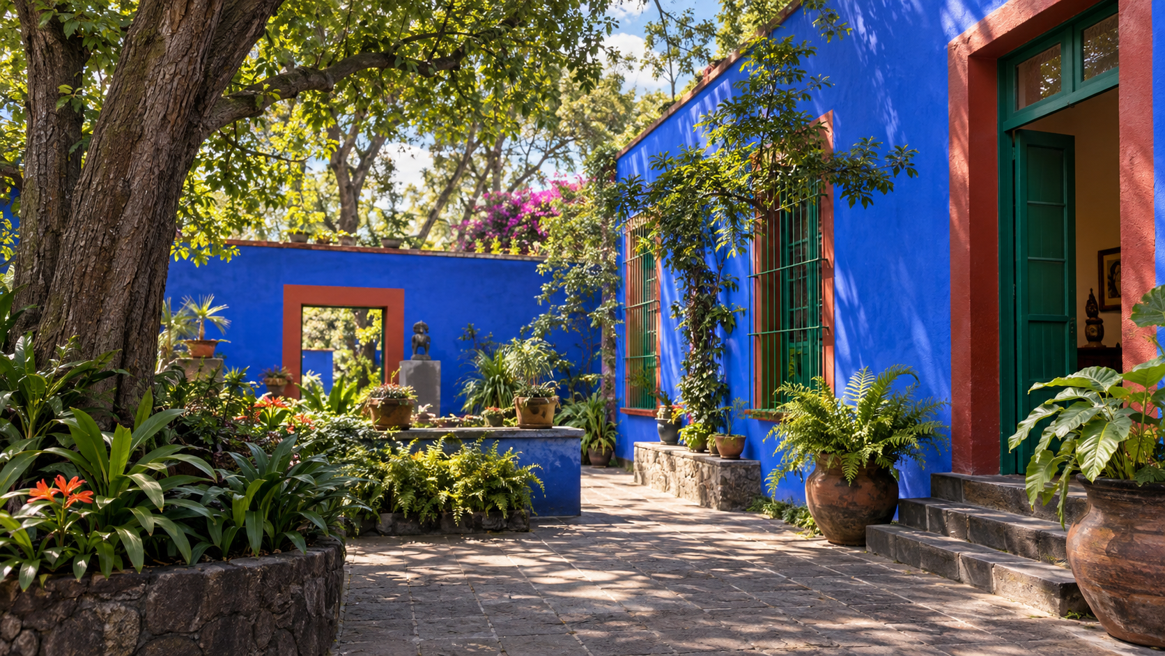 Ilustración de la Casa Azul y Coyoacán
